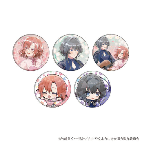 『ささやくように恋を唄う』ホログラム缶バッジ(57mm)01/BOX(全5種)(描き下ろし&描き起こしイラスト)